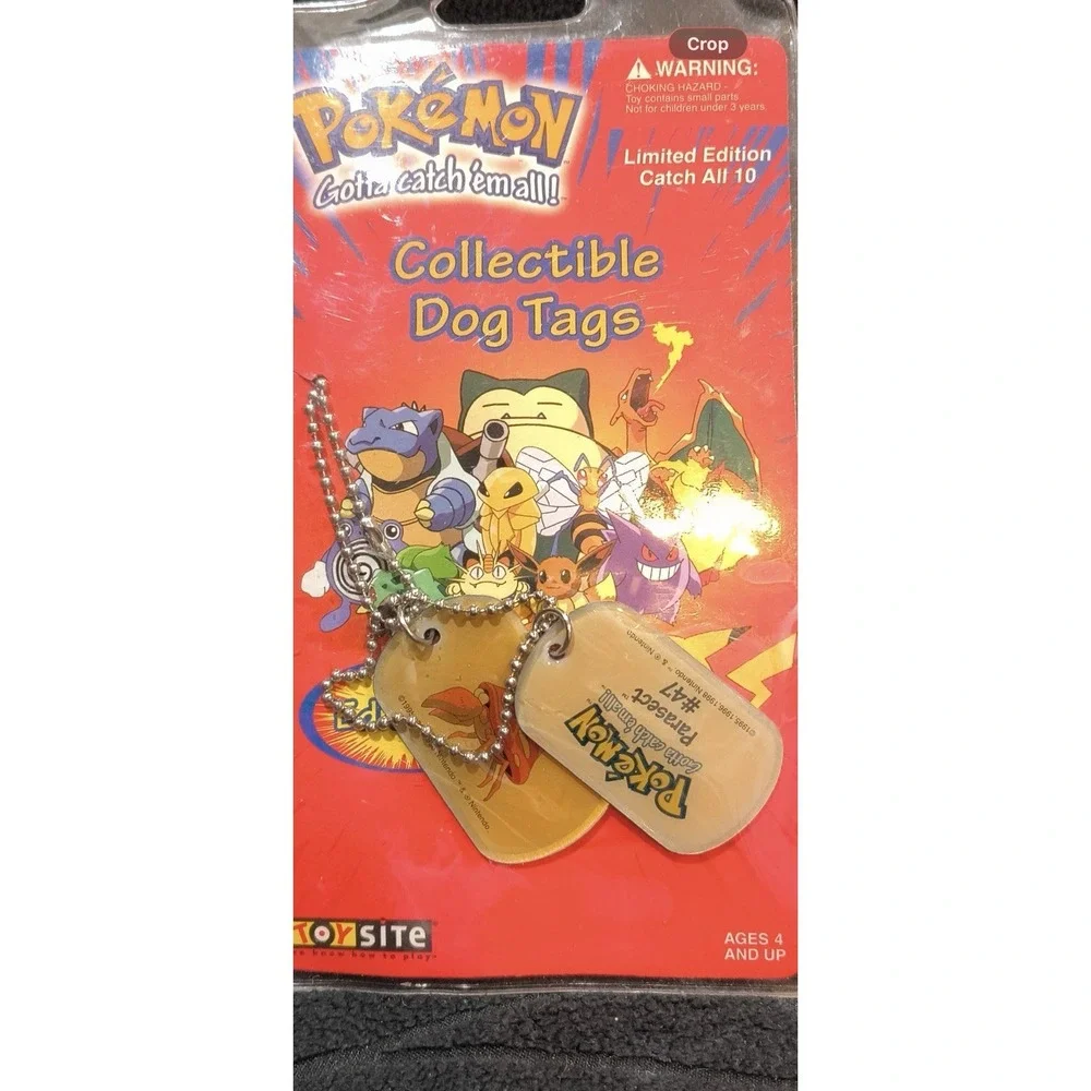Pokémon Parasect #47 Collectibles Vintage Dog Tags 1999 New Sealed